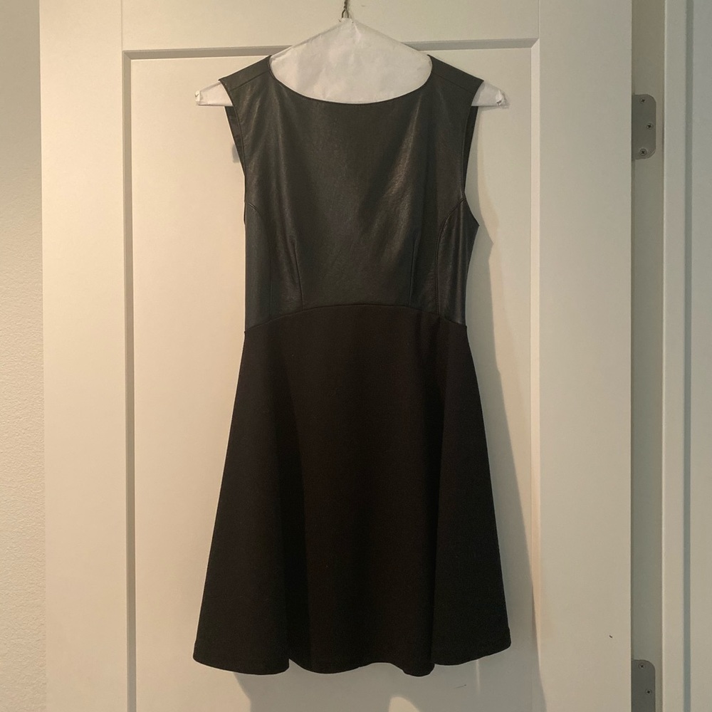 French Connection Leather Top Dress